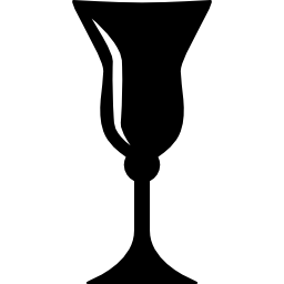 elegante bicchiere da vino nero icona