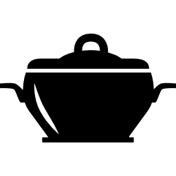 Covered kitchen bowl icon