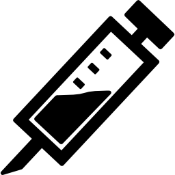símbolo diagonal de inyección de dentista de anestesia icono