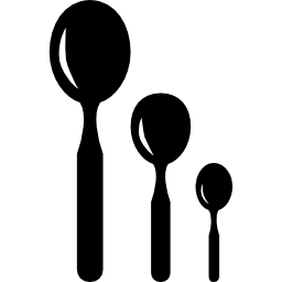 Three buckets set for kitchen of different sizes icon