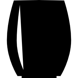 schwarzes glas mit konvexen seiten icon