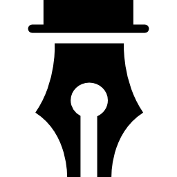 simbolo dell'interfaccia del punto della penna icona