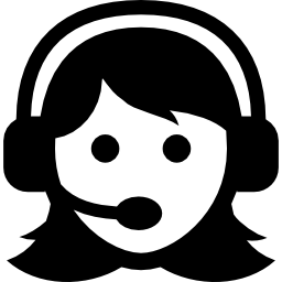 Woman with headset icon