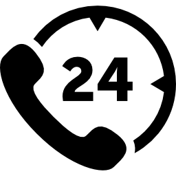 24 uur telefonische service icoon