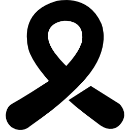 Symbolic cancer ribbon icon