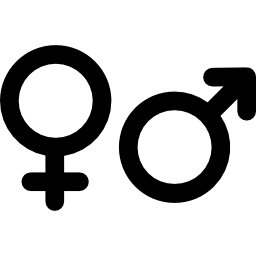 mannelijke en vrouwelijke tekens icoon