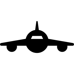 vooraanzicht van het vliegtuig icoon