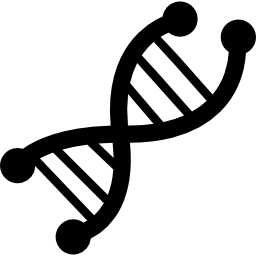 símbolo de la ciencia de la cadena de adn icono