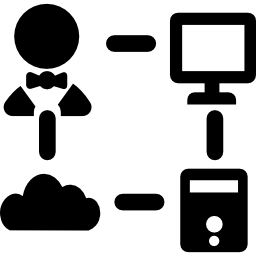 computação em nuvem disponível em todos os lugares Ícone