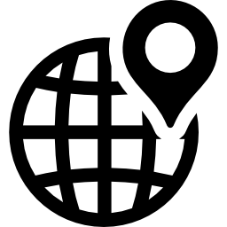 grille mondiale avec espace réservé Icône