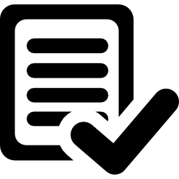 Verified text paper icon