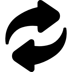 pareja de flechas de sincronización icono