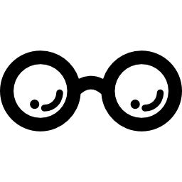 Medical circular glasses icon