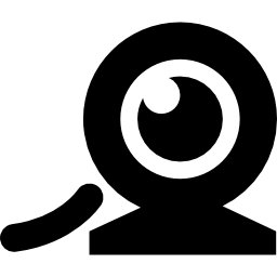 cámara web circular icono