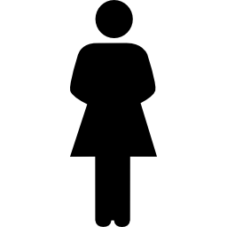 silueta de mujer icono