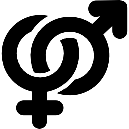 simboli eterosessuali uniti icona