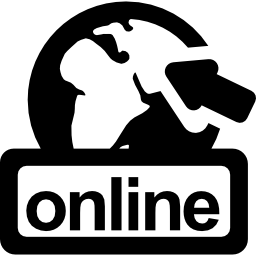 Online international educational service symbol icon