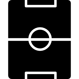 Soccer field of stadium from top view icon