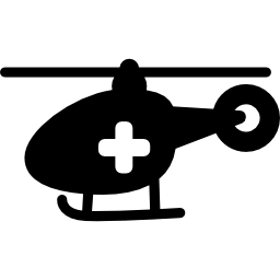 Medical chopper transport icon