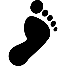 forma dos pés humanos Ícone