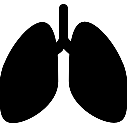 poumons silhouette Icône