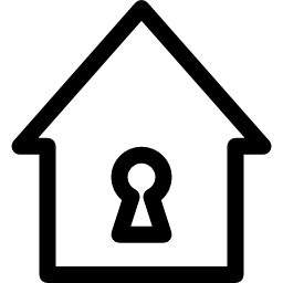 serratura della casa icona