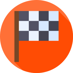 bandera de acabado icono