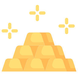 barras de oro icono