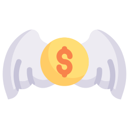 Flying money icon