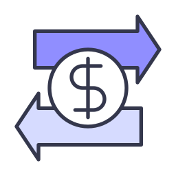 transfer pieniędzy ikona