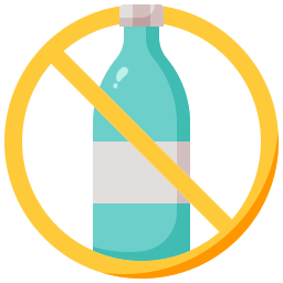 No plastic bottles icon