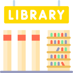 une bibliothèque Icône