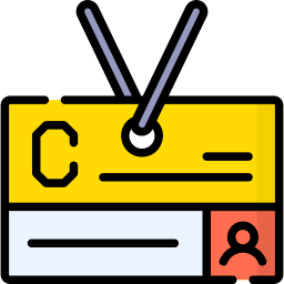 tarjeta de identificación icono