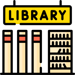 une bibliothèque Icône