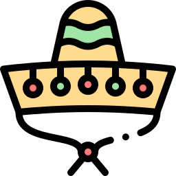 sombrero mexicano icono