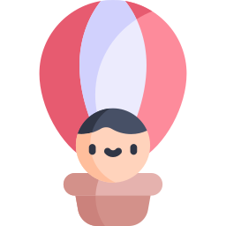 Hot air balloon icon