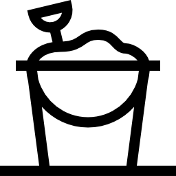 cubo de arena icono