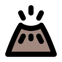 volcán icono