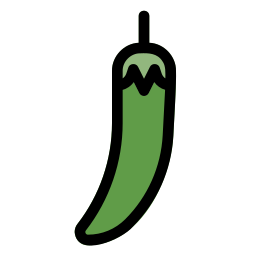 Green chili pepper icon