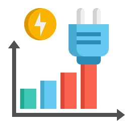 consumo di energia icona