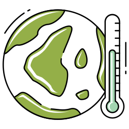 il riscaldamento globale icona