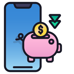 Saving money icon