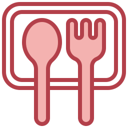 Wooden tableware icon