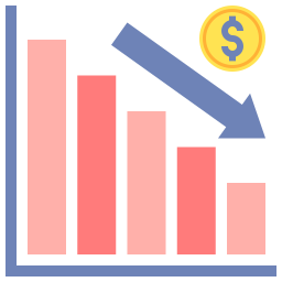 depreciación icono