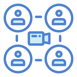 réunion en ligne Icône