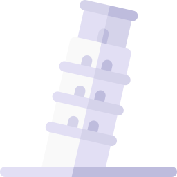 torre inclinada de pisa icono