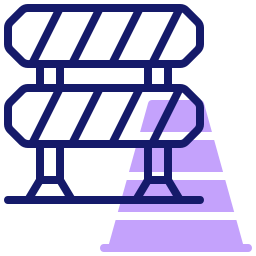 Road barrier icon