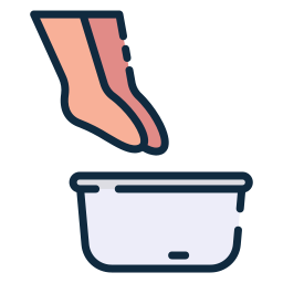 baño de pies icono