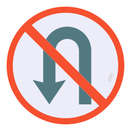 No turn icon