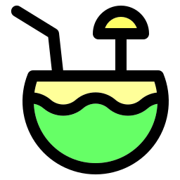 Coconut drink icon